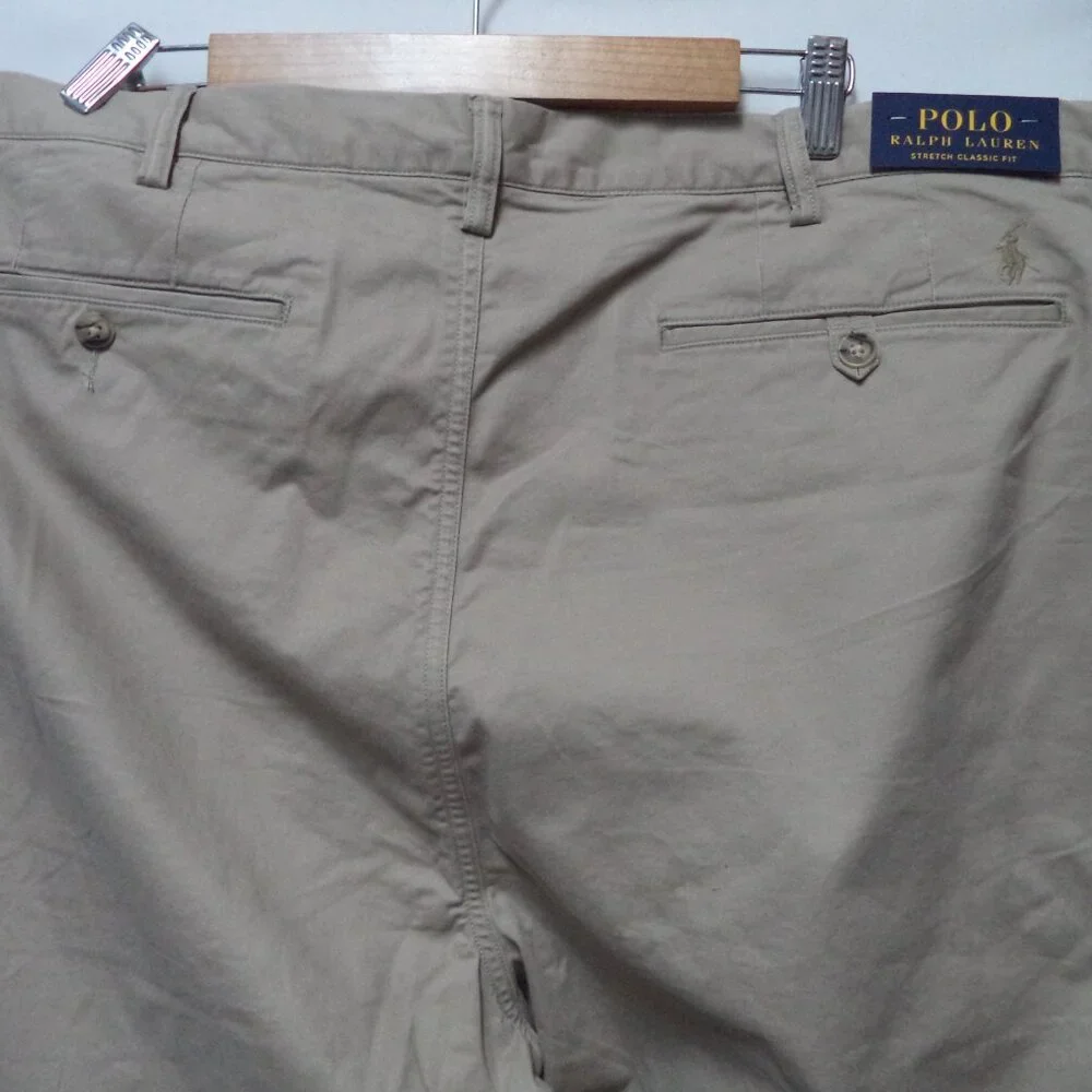 Polo Ralph Lauren Khaki Pants Stretch Classic Fit NEW NWT Size Sz 44   44B x 42